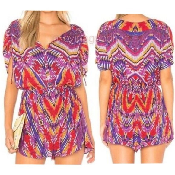 FREE PEOPLE Dream All Night Romper in Sky EUC sz S - Picture 2 of 10